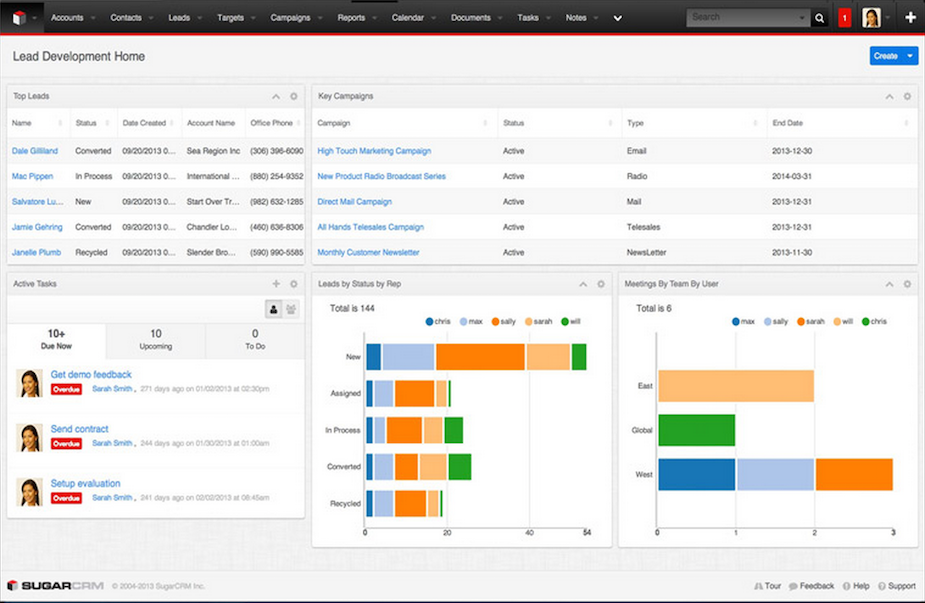Screenshot showing how integrating Go4Clients with SugarCRM will give you a full reporting of your marketing efforts